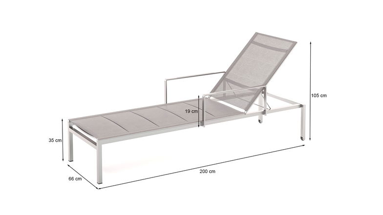 Malaga Sun Lounger Set Compact (schwarz)
