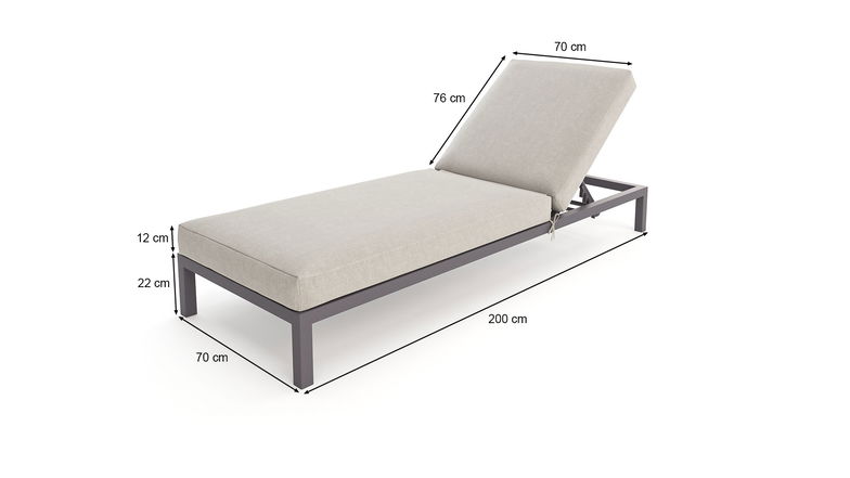 Plaza lettino prendisole Set Compact (antracite)