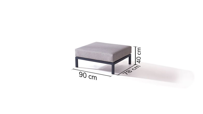 Plaza Pouf 78 cm - antracite