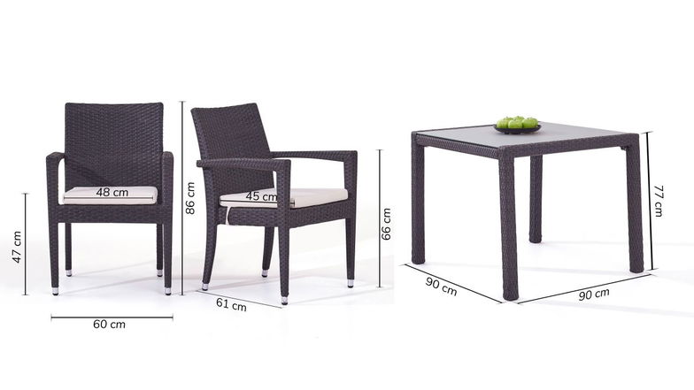 Contracta Dining 4 (antracite)