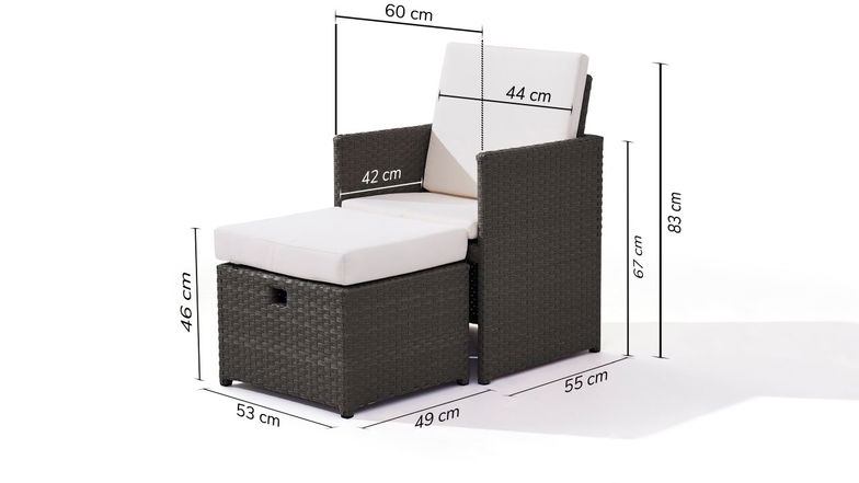 Sedia e Bodiner, 2 pezzi ciascuno (bianco)