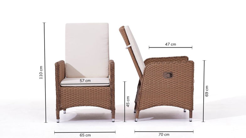 Sedia Doona, 2 pezzi (beige)