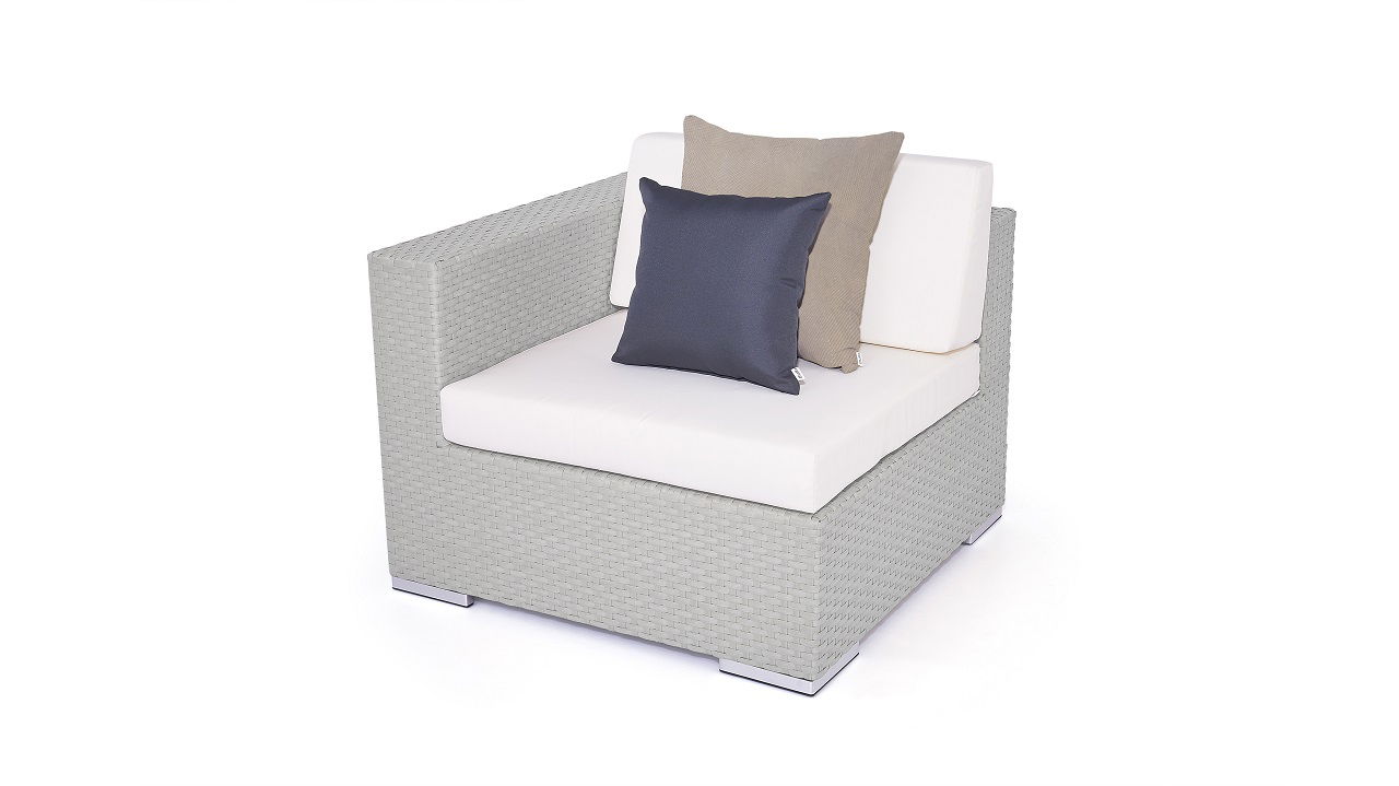 Elemento angolare con bracciolo 90 cm (grigio)