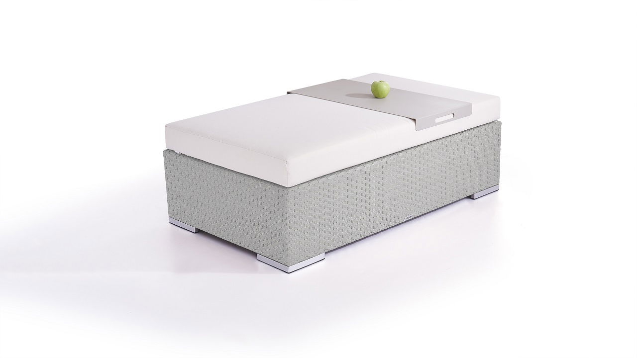 Pouf cubo 125 cm (grigio)