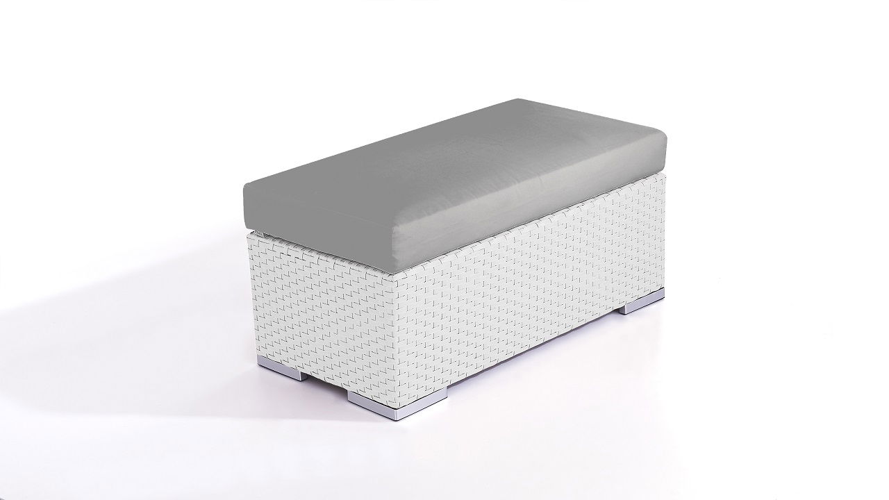 Pouf a cubo 45 cm (bianco)