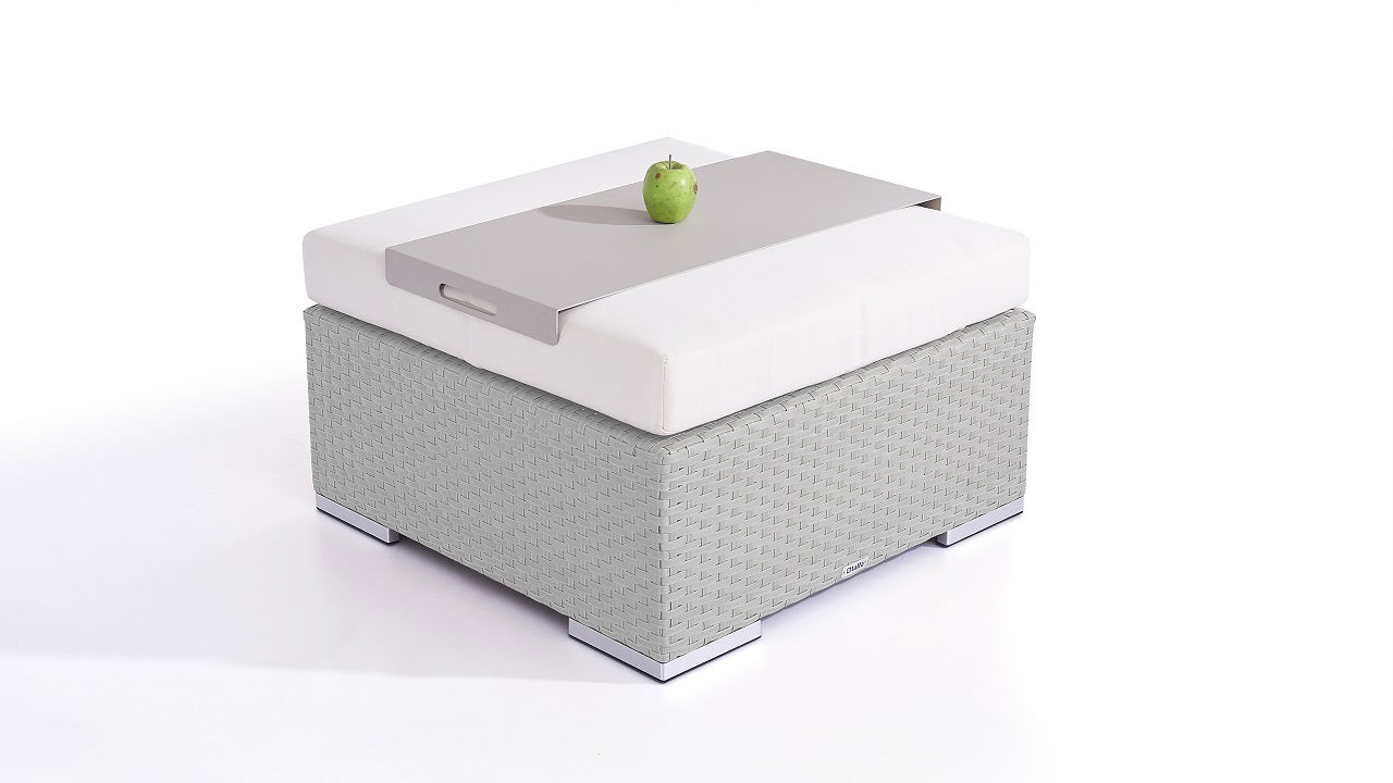 polyrattan_cube_hocker_75_oben_tablett_grau_satiniert