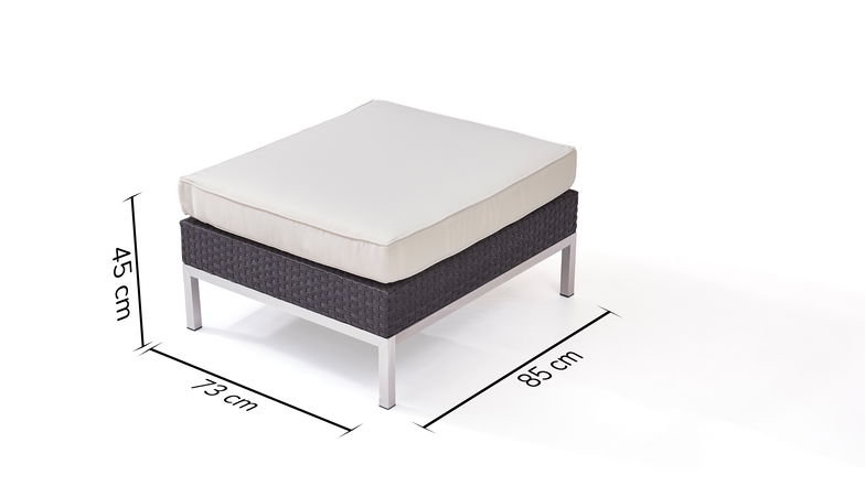 Sgabello in acciaio inossidabile Silva Pouf 85 cm