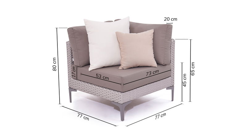 Slim Elemento angolare centrale 77 cm