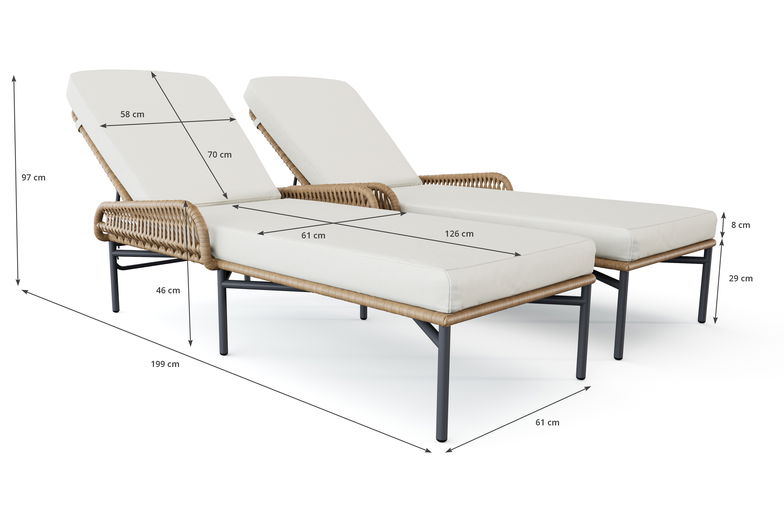 Mistral lettino prendisole Set Compact